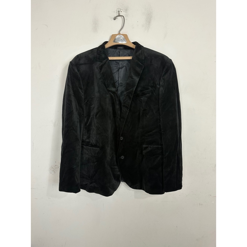 J Ferrar Mens 52R Slim Fit Black Velvet Blazer Two Button Formal Jacket 74555-4